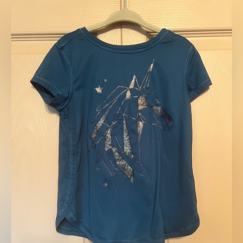 Jumping Beans Teal Unicorn Graphic Tee
